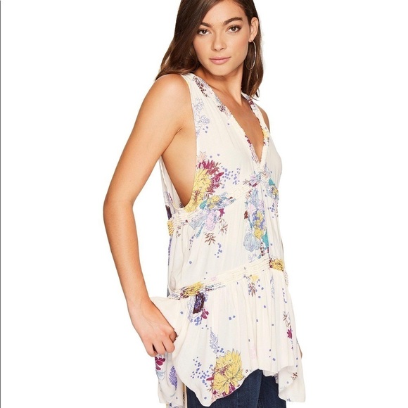 NWT Free People Purple Haze Printed Tunic XS - Picture 2 of 9